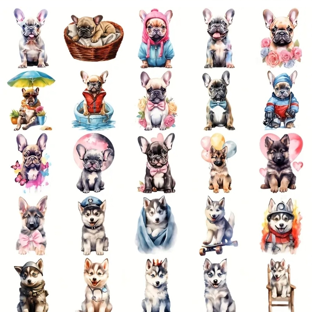 Vibrant Dog Breed Sticker Design Collection - Picture 5 of 6